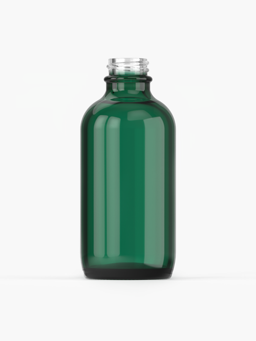 4 oz (120 ml) Light Green Boston Glass Bottle